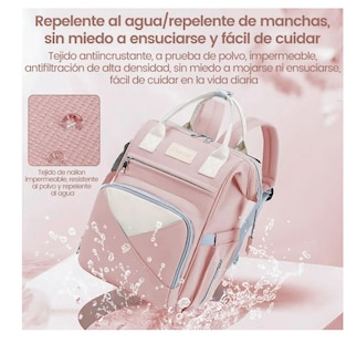 Foto 4 | Pañalera Para Bebe pañalera Mochila Impermeable Viaje Bolsa