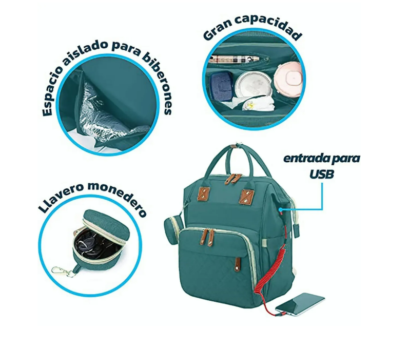 Foto 5 pulgar | Pañalera Mochila Impermeable Pañaleras Para Bebe