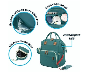 Foto 4 | Pañalera Mochila Impermeable Pañaleras Para Bebe