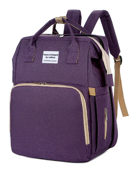 Foto 3 pulgar | Mochila Panalera Cuna Impermeable Multifunción Bebe Viaje Kazome Ho-01 Mochila Pañalera Impermeable Violeta