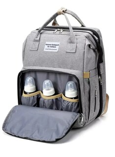 Foto 4 | Mochila Panalera Cuna Impermeable Multifunción Bebe Viaje Kazome Ho-01 Mochila Pañalera Impermeable Violeta