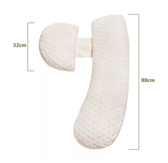 Foto 5 | Almohada De Maternidad Embarazo Lactancia Ajustable Tipo H, Color Blanco