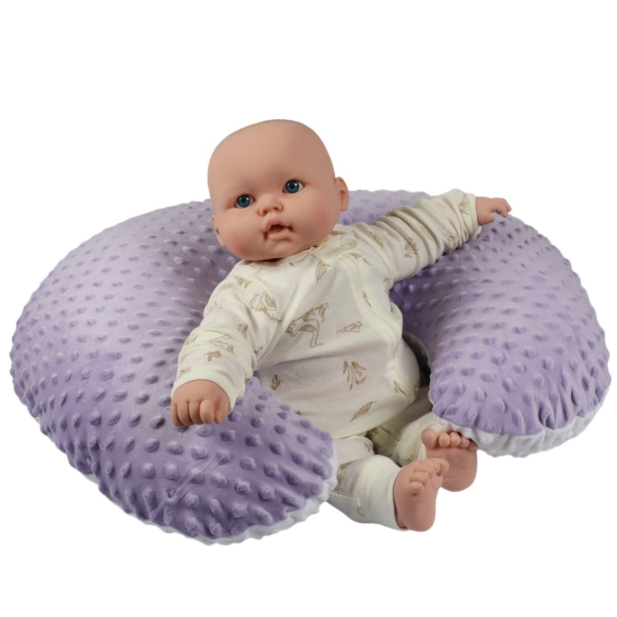 Foto 2 | Almohada Cojín Lactancia Amamantar Bebé Mãe Baby Antirreflujo Cómodo (lila) Premium Tela Muy Suave Hipoalergénicas