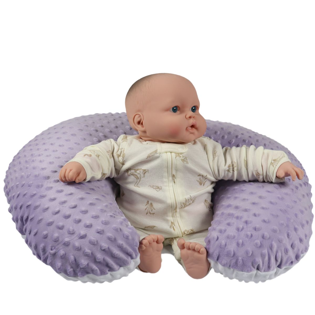 Foto 4 | Almohada Cojín Lactancia Amamantar Bebé Mãe Baby Antirreflujo Cómodo (lila) Premium Tela Muy Suave Hipoalergénicas