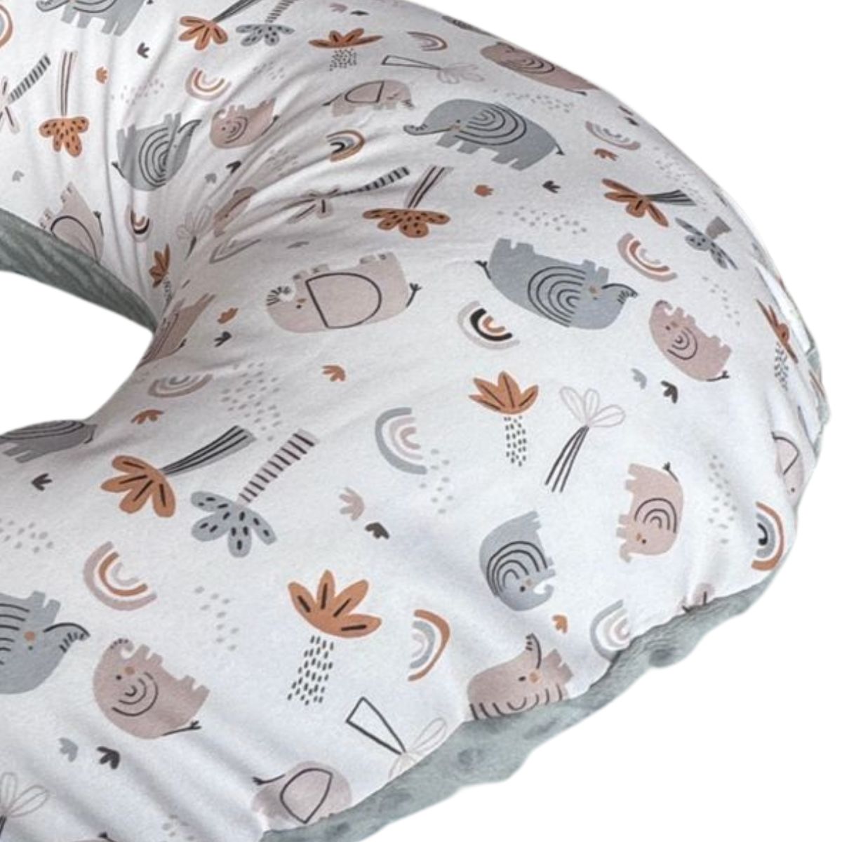 Foto 3 pulgar | Almohada Cojín Lactancia Amamantar Bebé Mãe Baby Antirreflujo Cómodo(elefantes)premium Tela Muy Suave Hipoalerg