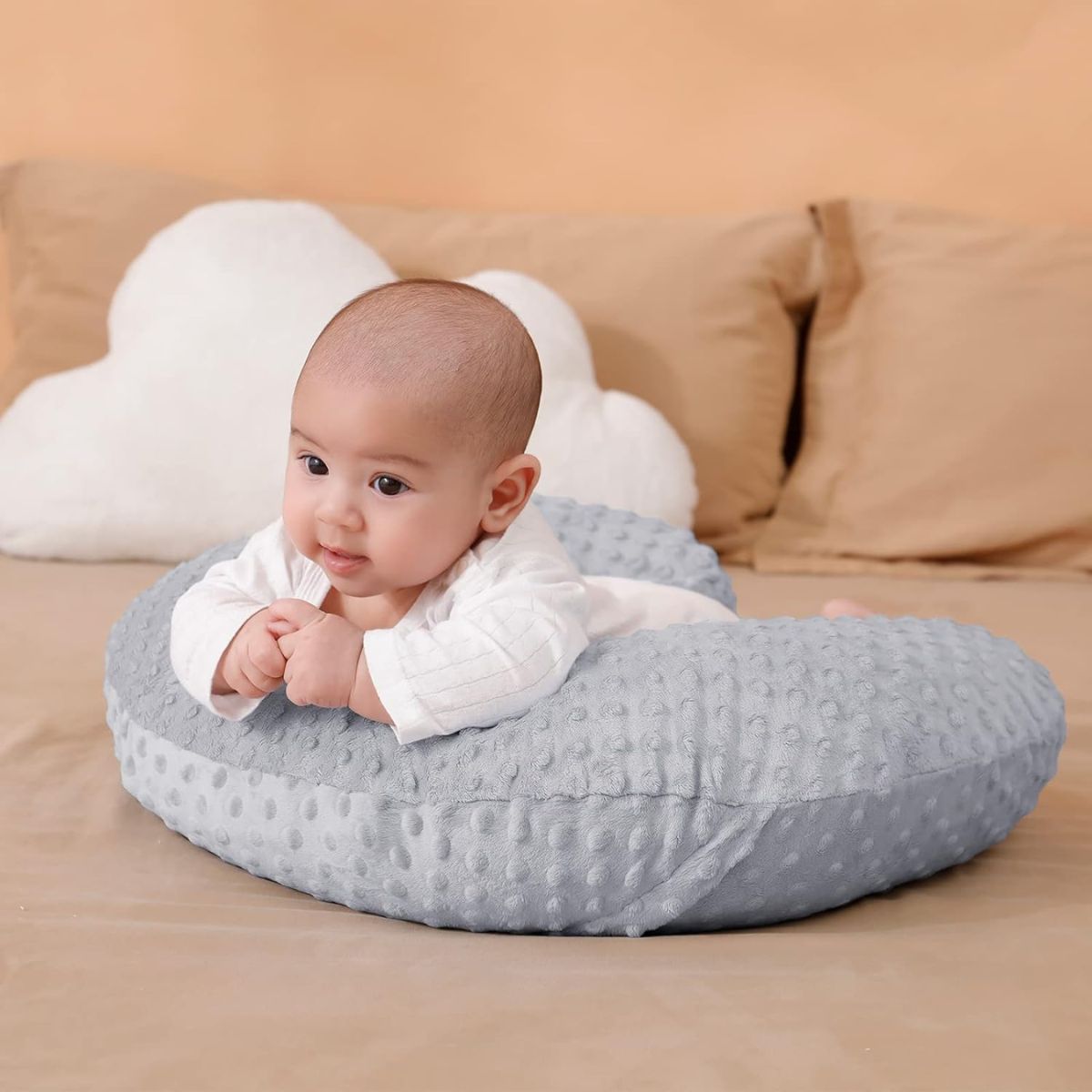 Foto 4 pulgar | Almohada Cojín Lactancia Amamantar Bebé Mãe Baby Antirreflujo Cómodo(elefantes)premium Tela Muy Suave Hipoalerg