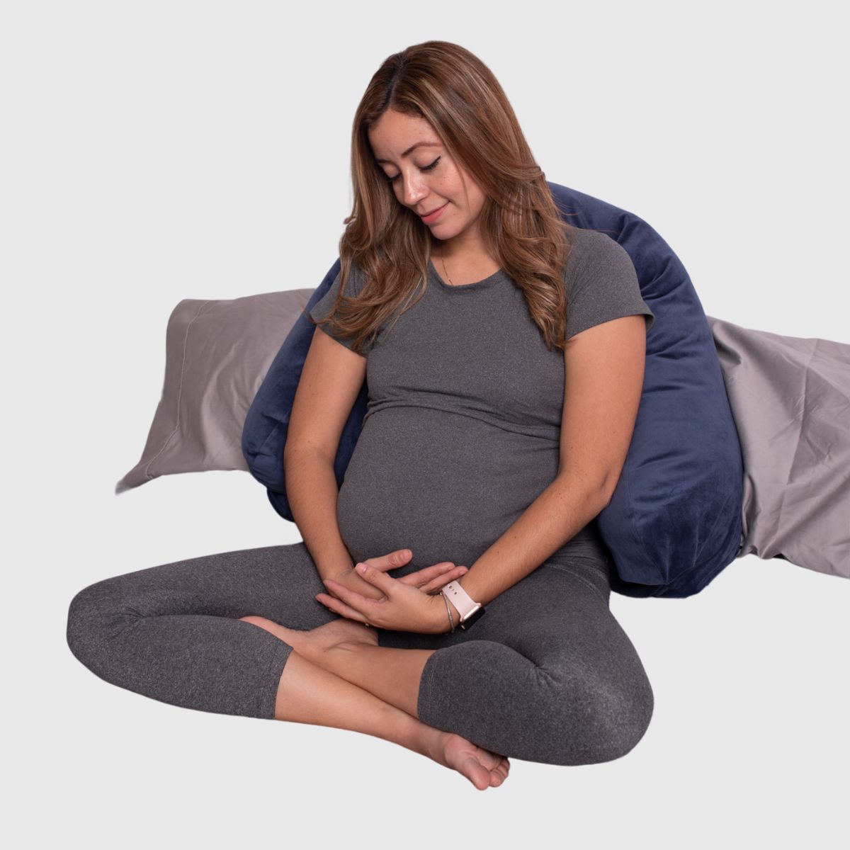 Foto 6 | Almohada Cojín Lactancia Amamantar Bebé Mãe Baby Antirreflujo Cómodo(azul Tiras Premium)tela Muy Suave Hipoale