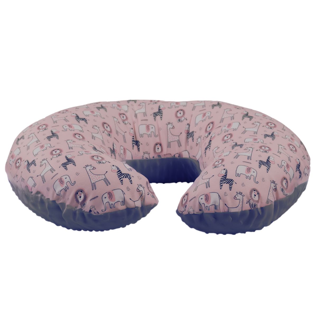 Almohada Cojín Lactancia Amamantar Bebé Mãe Baby Antirreflujo Cómodo(pink Safari)premium Tela Muy Suave Hipoa