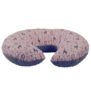Foto 1 | Almohada Cojín Lactancia Amamantar Bebé Mãe Baby Antirreflujo Cómodo(pink Safari)premium Tela Muy Suave Hipoa