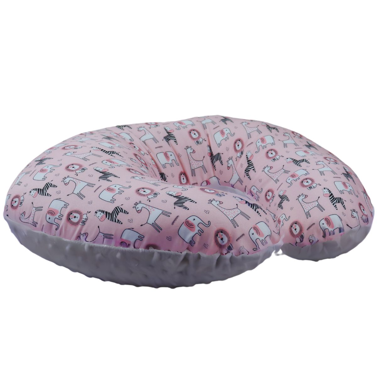 Foto 3 pulgar | Almohada Cojín Lactancia Amamantar Bebé Mãe Baby Antirreflujo Cómodo(pink Safari)premium Tela Muy Suave Hipoa