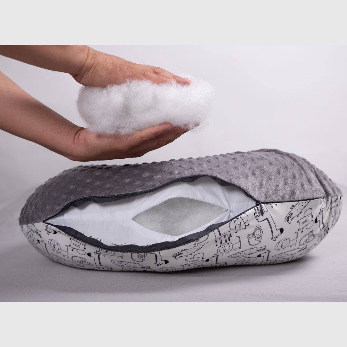 Foto 4 pulgar | Almohada Cojín Lactancia Amamantar Bebé Mãe Baby Antirreflujo Cómodo(pandas)premium Tela Muy Suave Hipoalergénicas