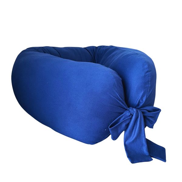 Foto 4 pulgar | Almohada Cojín Lactancia Amamantar Bebé Mãebaby Antirreflujo Cómodo(azul Tiras Liso)premium Tela Muy Suave Hipoal
