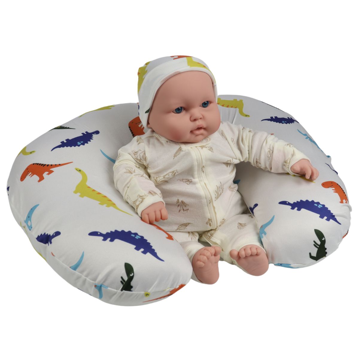 Foto 2 | Almohada Cojín Lactancia Amamantar Bebé Mãe Baby Antirreflujo Cómodo(dinosaurios)premium Tela Muy Suave Hipoa