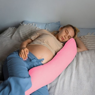 Foto 1 | Almohada Cojín Lactancia Amamantar Bebé Mãe Baby Antirreflujo Cómodo(rosa Tiras Liso)premium Tela Muy Suave Hipo