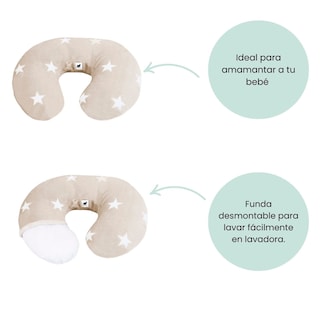 Foto 2 | Cojín De Lactancia Nap Para Bebé Estrellas Beige
