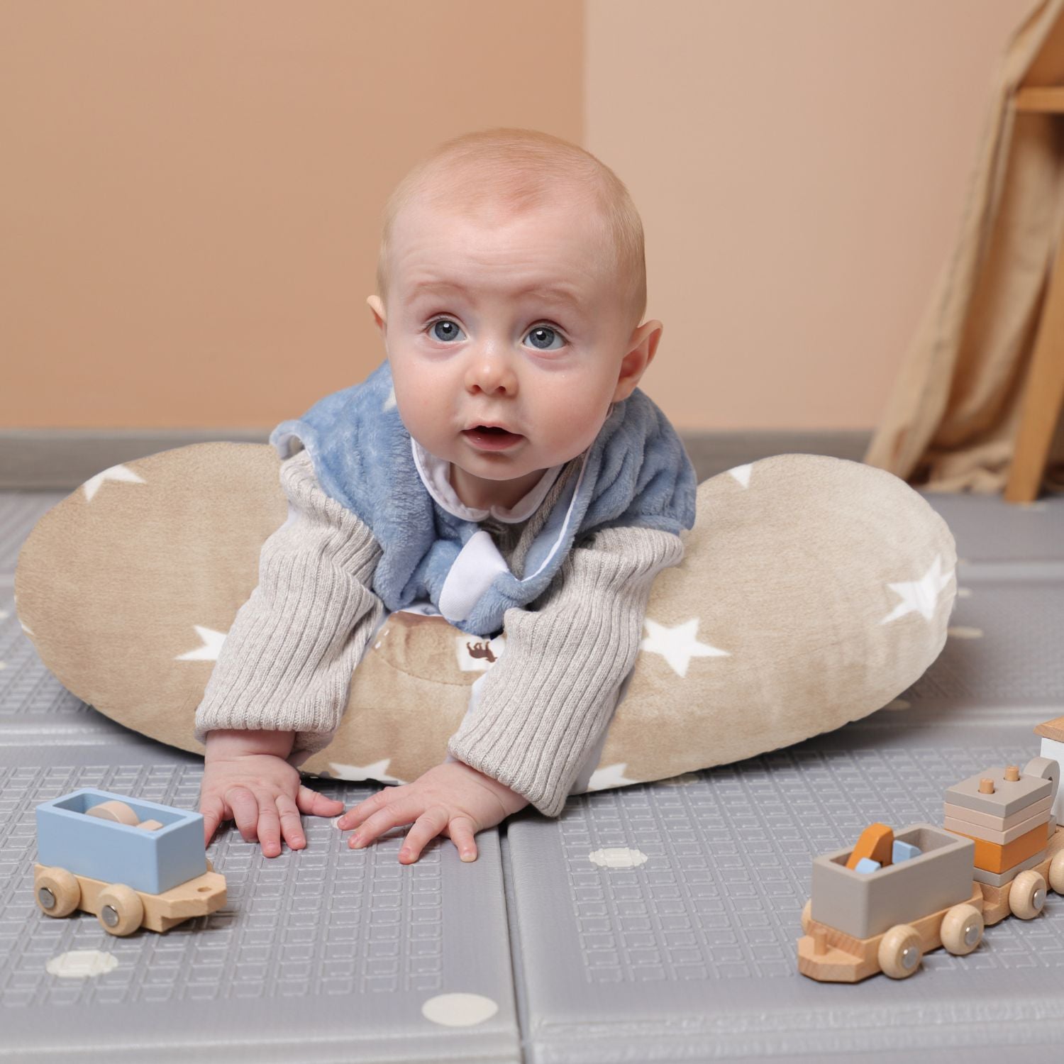 Foto 4 | Cojín De Lactancia Nap Para Bebé Estrellas Beige