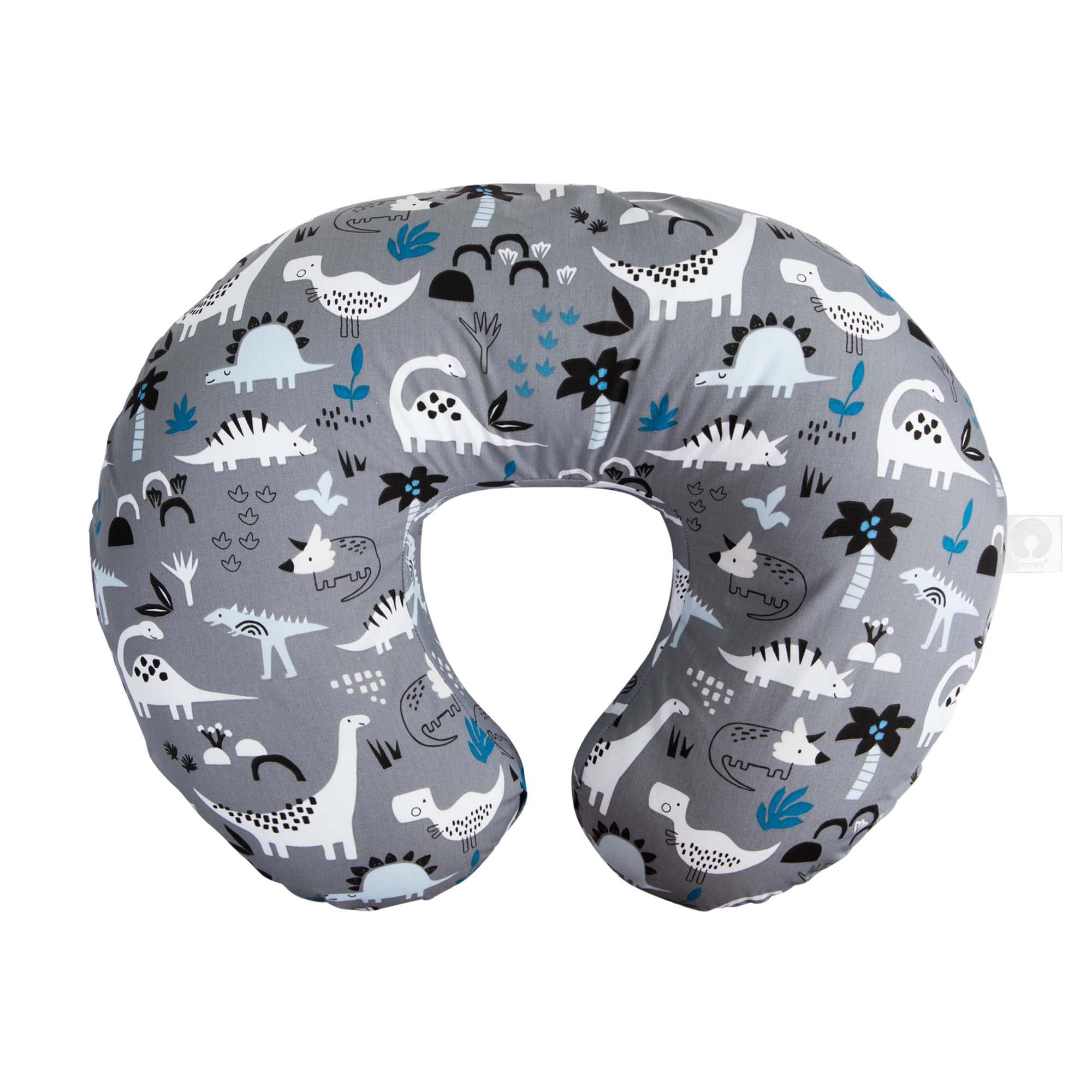 Cojín De Lactancia Boppy Original Support Grey Dinosaurs - Venta Internacional.