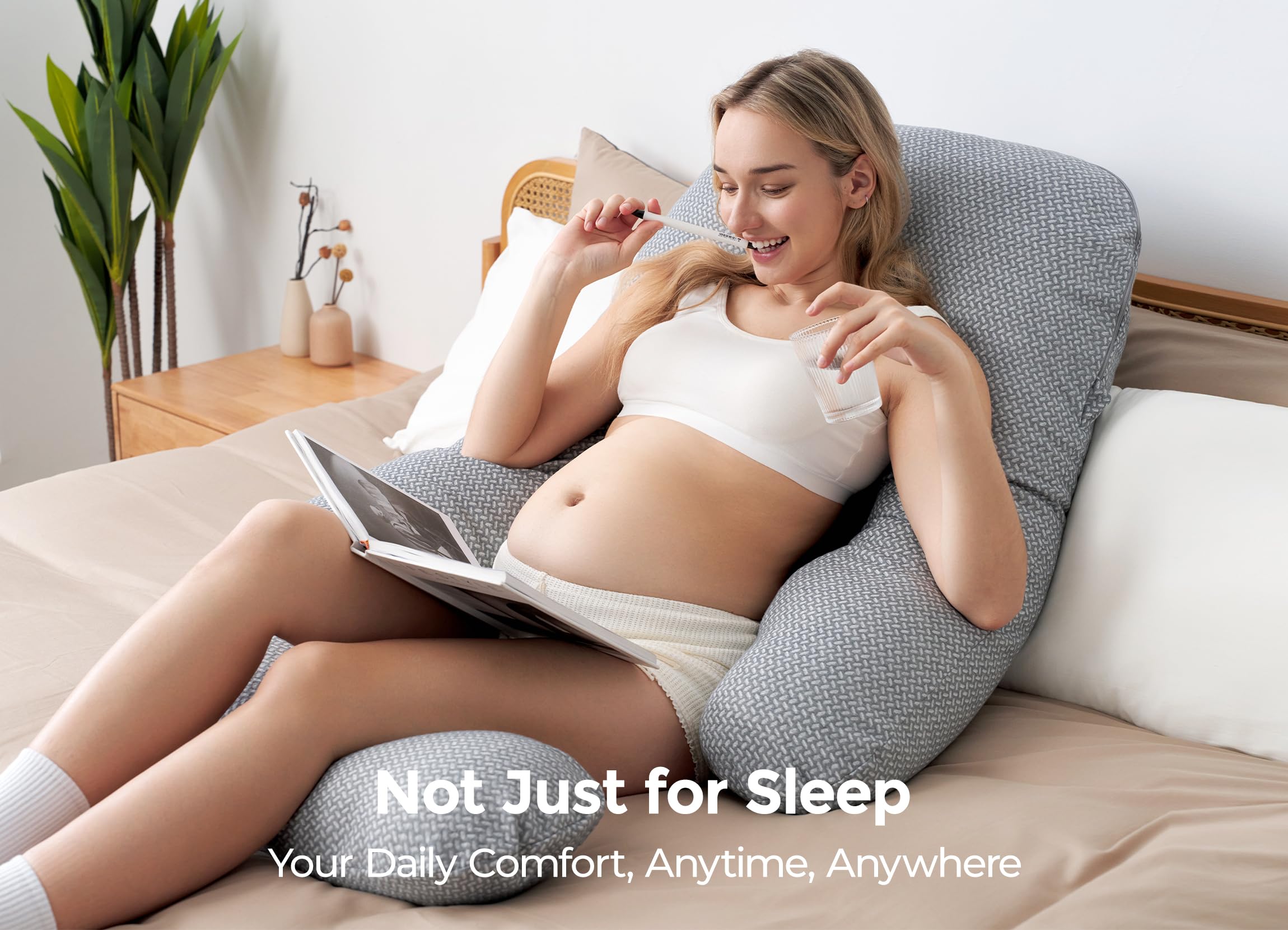 Foto 7 pulgar | Almohada De Embarazo Momcozy Dreamling U Pro Con Pierna Ajustable - Venta Internacional.