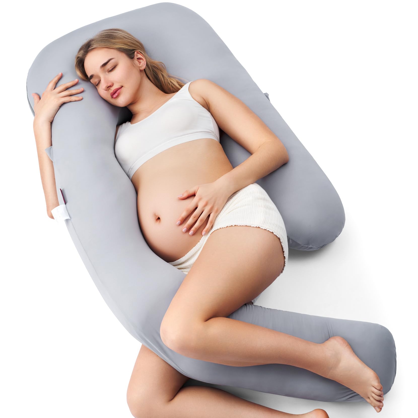 Foto 2 pulgar | Almohada De Embarazo Momcozy U Pro Con Funda De Refrigeración, Color Gris - Venta Internacional.
