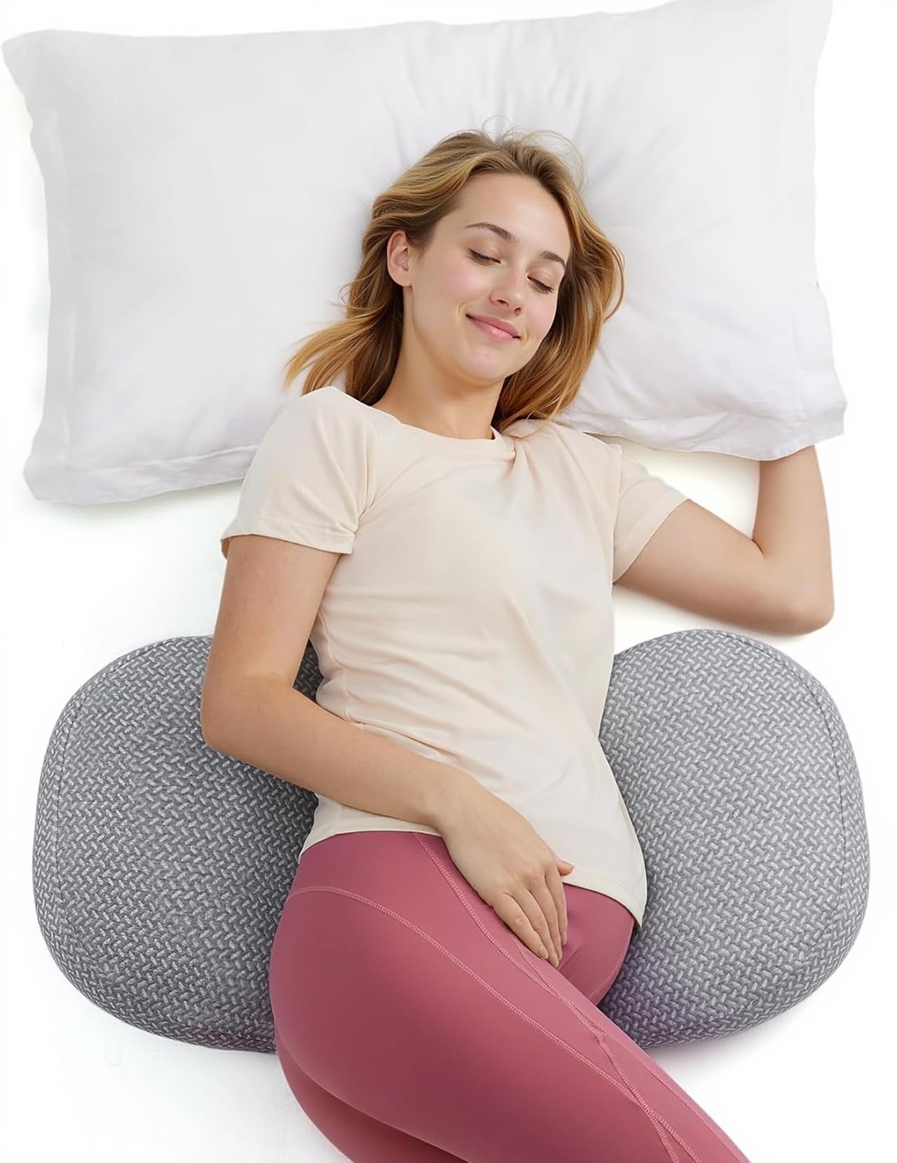 Foto 2 pulgar | Almohada De Embarazo Momcozy En Forma De W, Soporte De Maternidad, Color Gris - Venta Internacional.