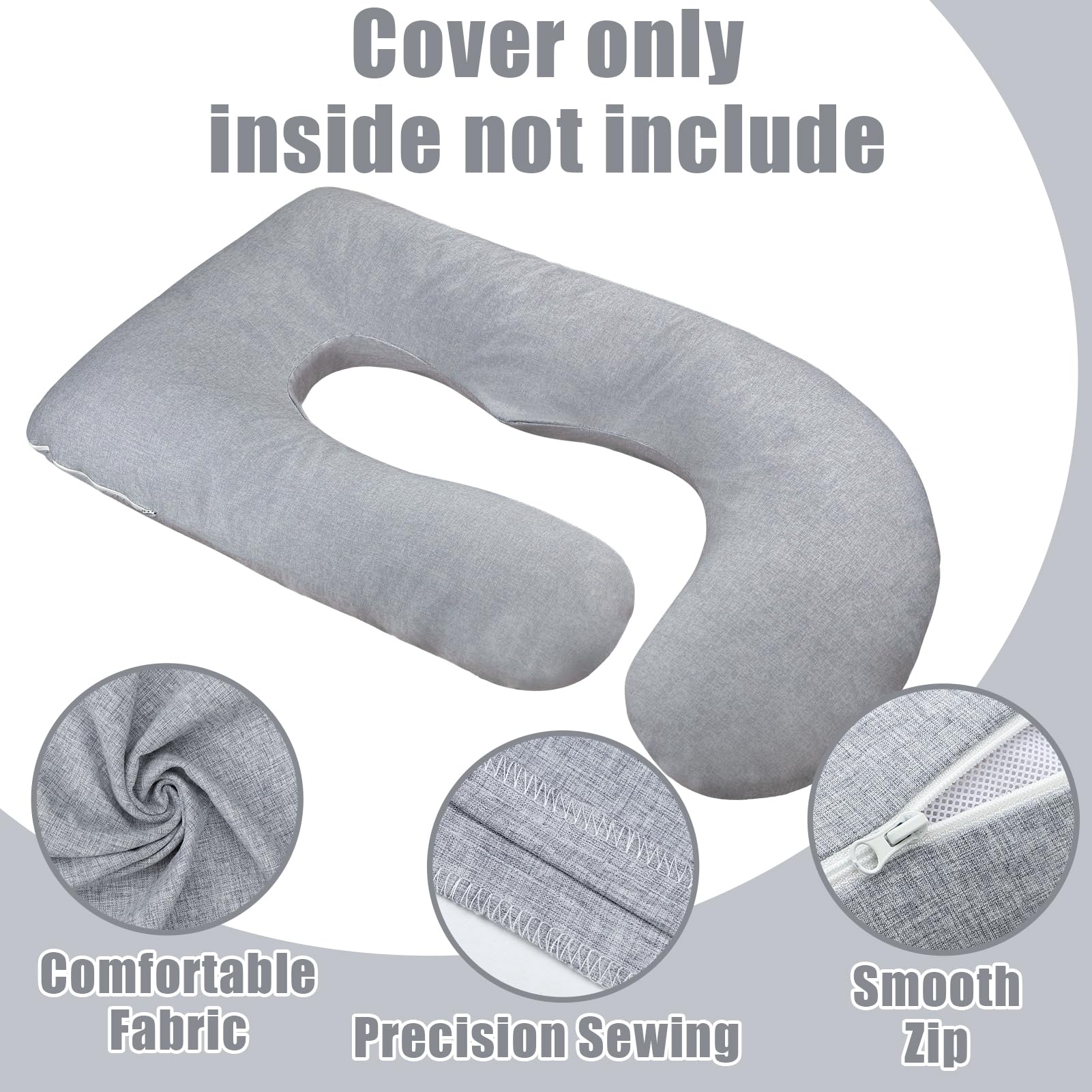 Foto 3 pulgar | Funda De Almohada De Embarazo Tanofar En Forma De J Para Maternidad - Venta Internacional.
