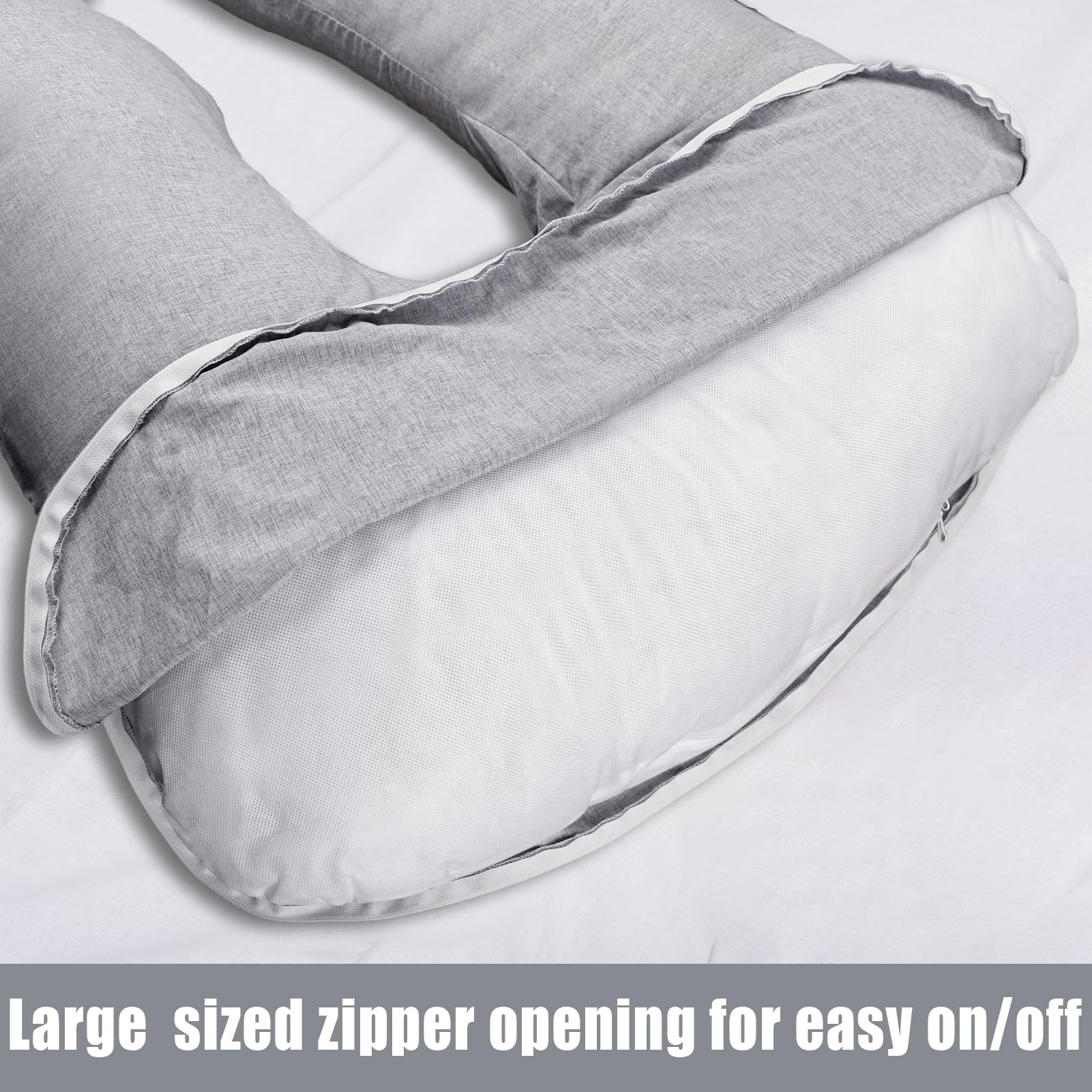 Foto 6 pulgar | Funda De Almohada De Embarazo Tanofar En Forma De J Para Maternidad - Venta Internacional.