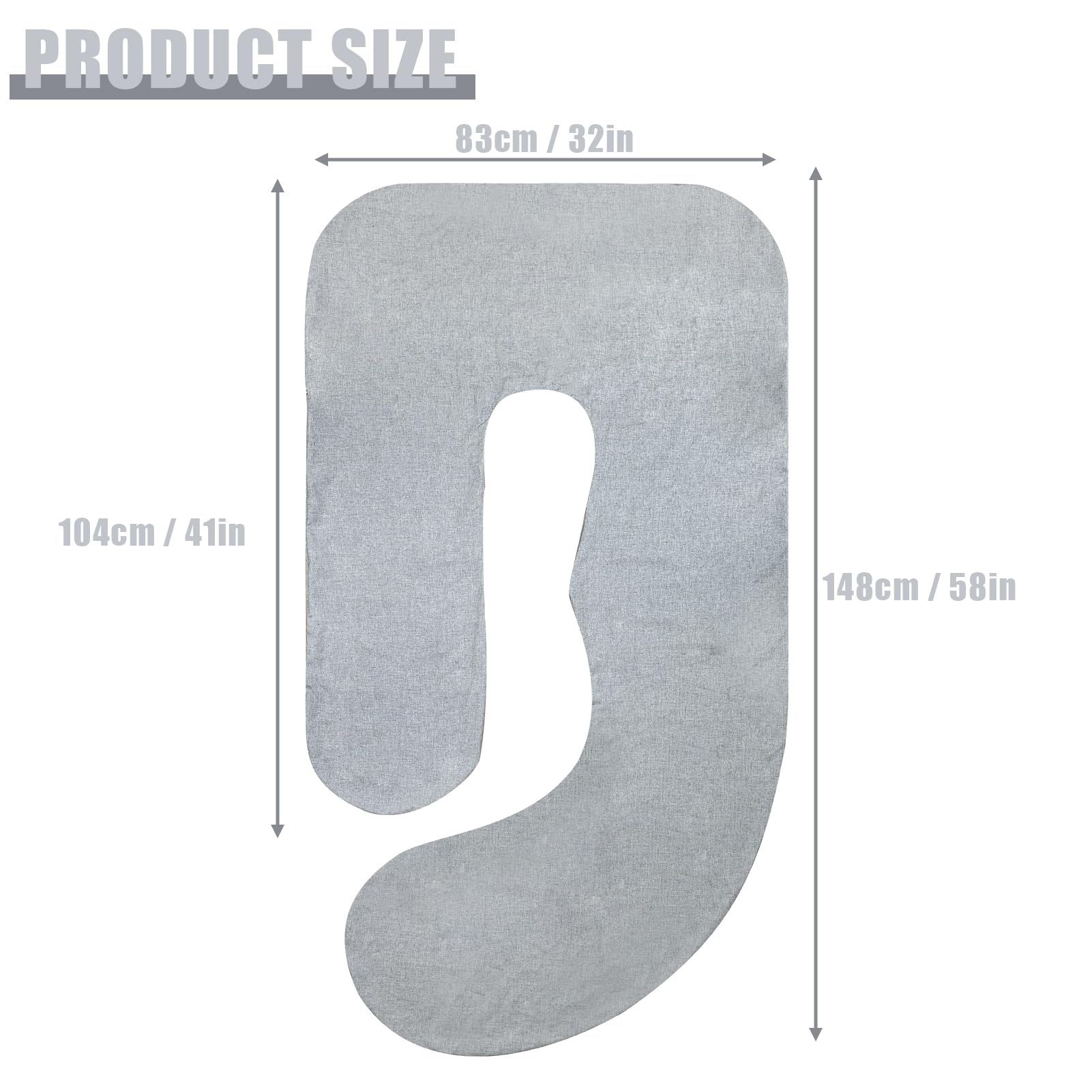 Foto 6 | Funda De Almohada De Embarazo Tanofar En Forma De J Para Maternidad - Venta Internacional.