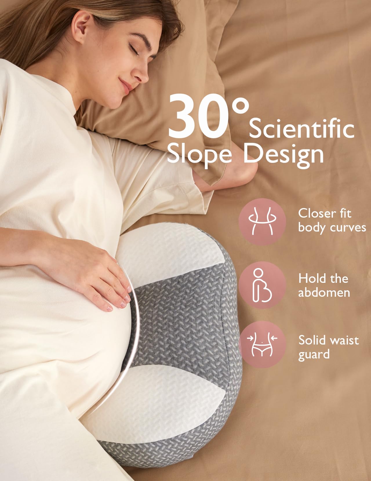 Foto 7 pulgar | Almohada De Embarazo Portátil Momcozy En Forma De W Para Dormir De Lado - Venta Internacional.