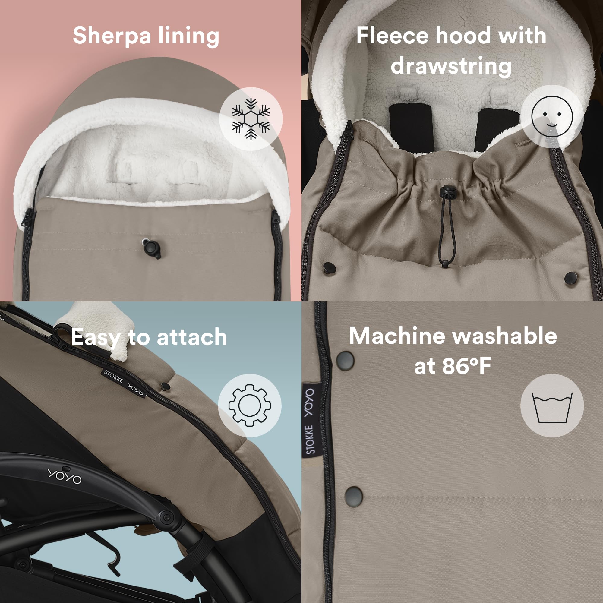 Foto 3 | Capucha de Forro Polar Footmuff Stokke  - Venta Internacional