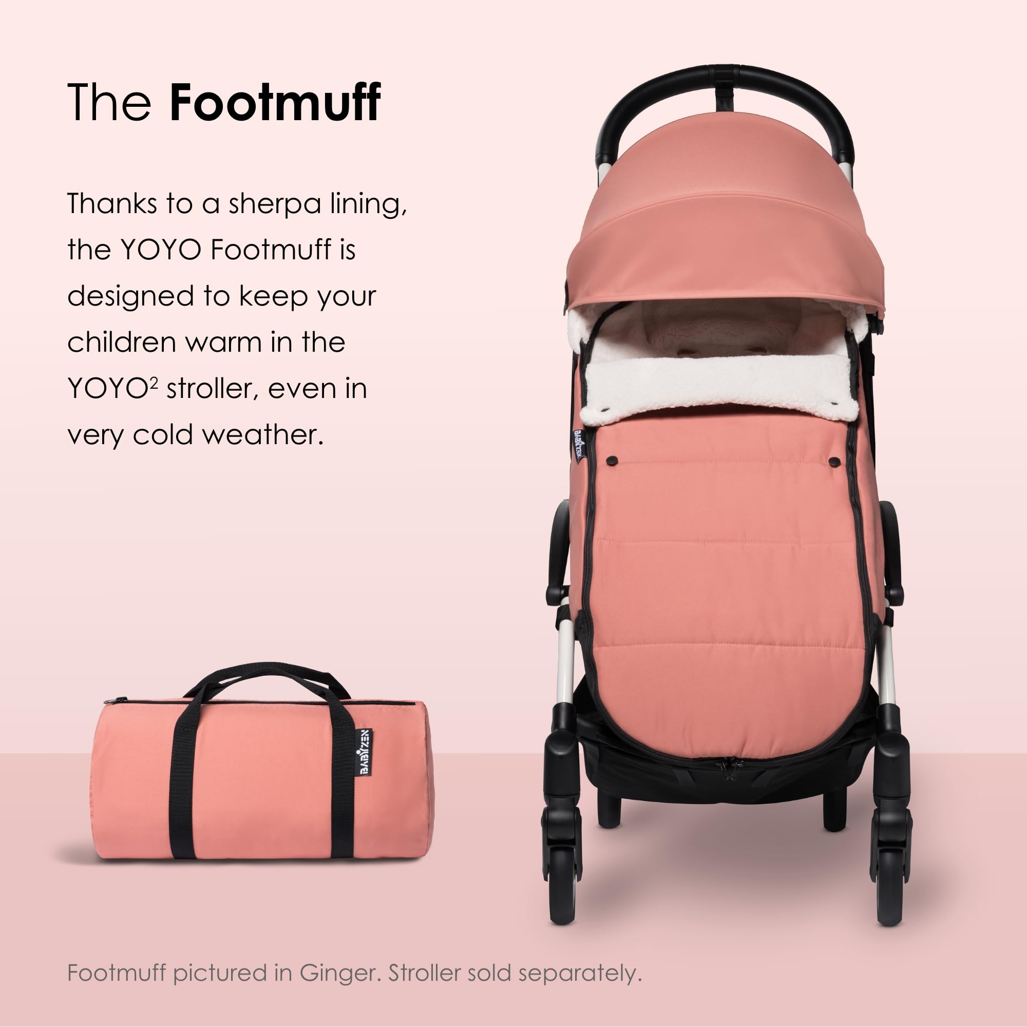 Foto 3 pulgar | Forro Polar Footmuff Stokke Babyzen Yoyo Toffee Sherpa - Venta Internacional