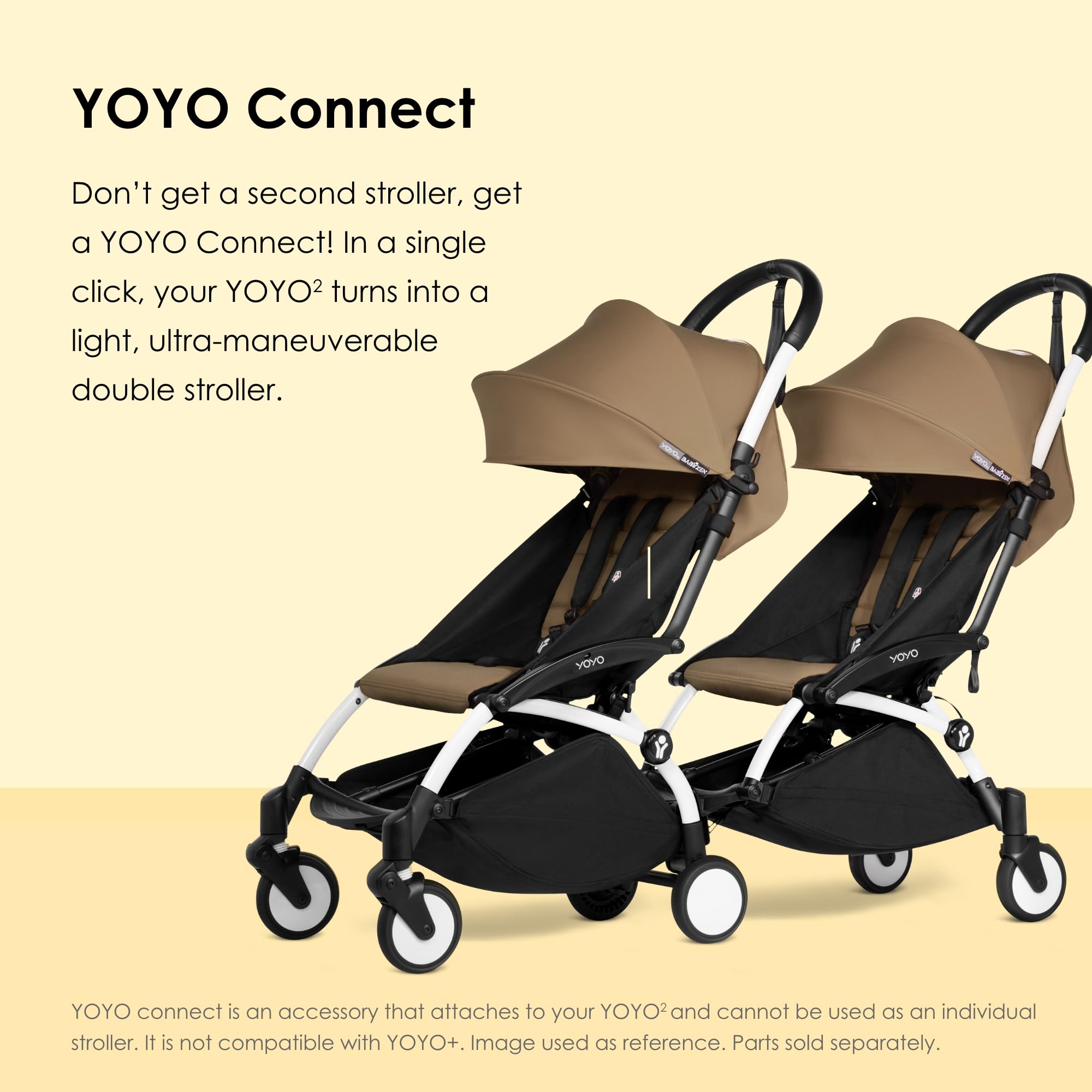 Foto 4 pulgar | Cochecito Doble Babyzen Yoyo Connect Blanco Para Yoyo2 - Venta Internacional.