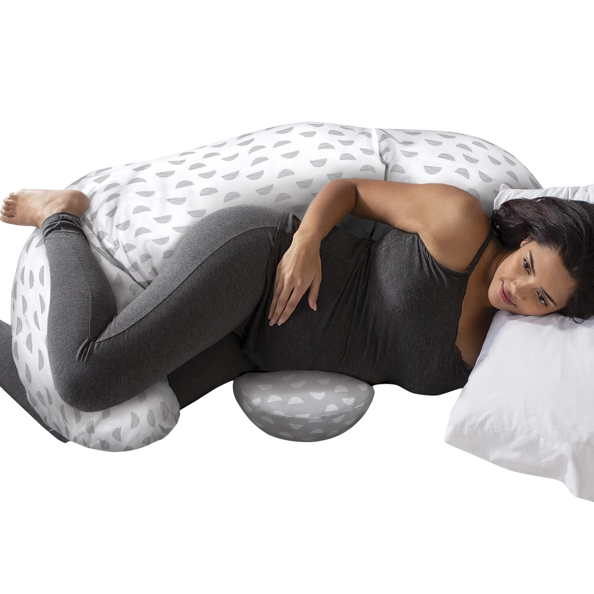 Foto 1 | Almohada Para Dormir De Lado Para Todo El Cuerpo Boppy Mirage Blanco/gris - Venta Internacional.