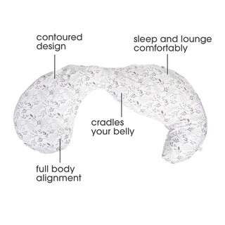 Foto 2 | Almohada De Embarazo Boppy Total Body Con Funda Extraíble, Color Gris - Venta Internacional.