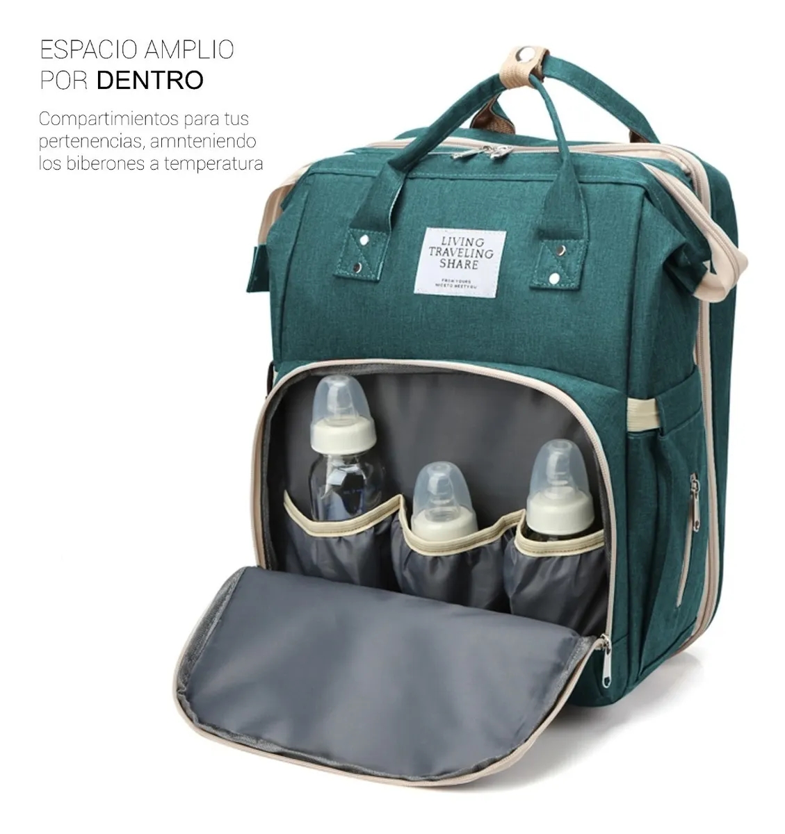 Foto 3 | Venta Internacional-mochila De Pañales Para Bebés Con Cuna, Puerto Usb, 12 Compartimentos