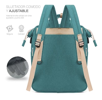 Foto 5 | Venta Internacional-mochila De Pañales Para Bebés Con Cuna, Puerto Usb, 12 Compartimentos