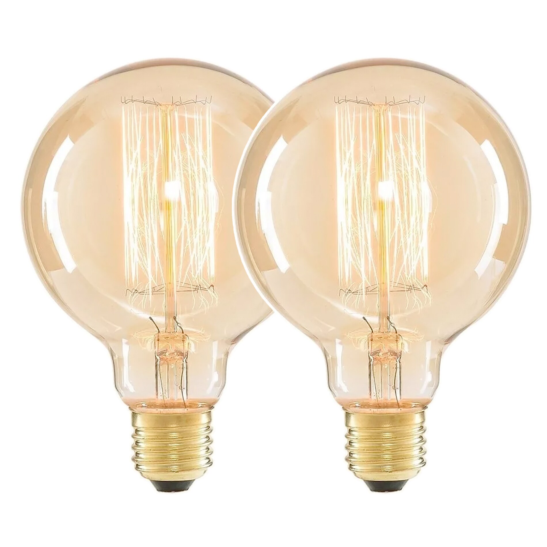 Foco Edison Vintage Globo Incandescente 40w Hee G95 Dimeable 2 Piezas $367