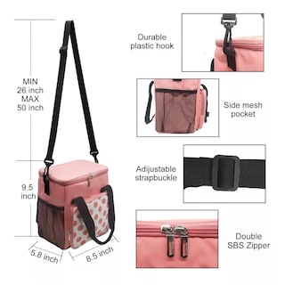 Foto 3 | Lonchera Térmica de Gran Capacidad Eo Safe Imports ESI-11426 Rosa con Correas