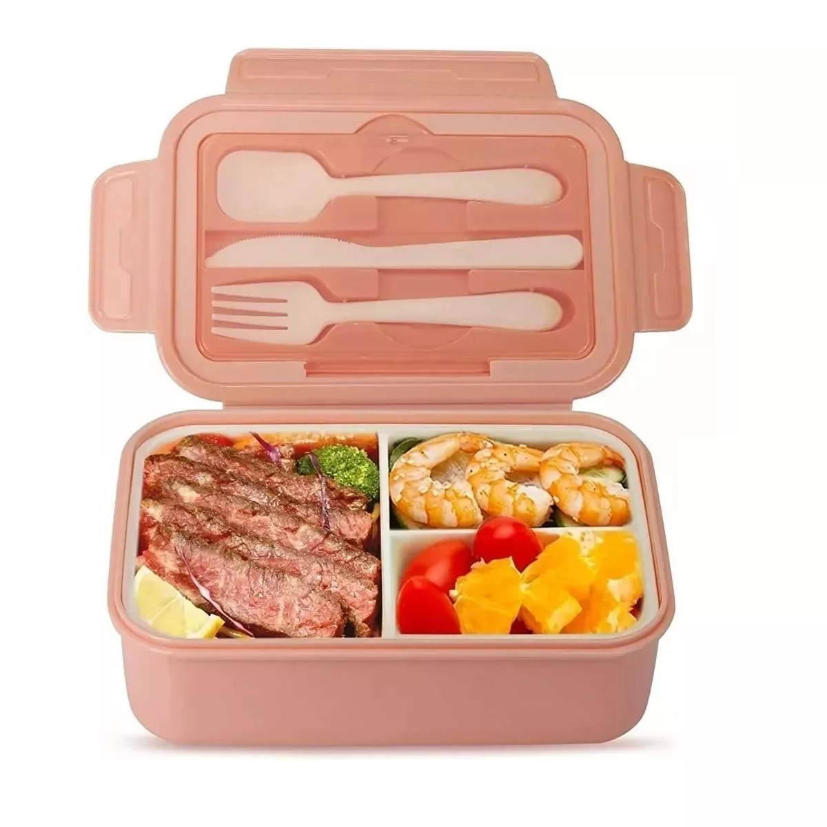 Lonchera Eo Safe Imports Esi11419 Rosa con Cubiertos