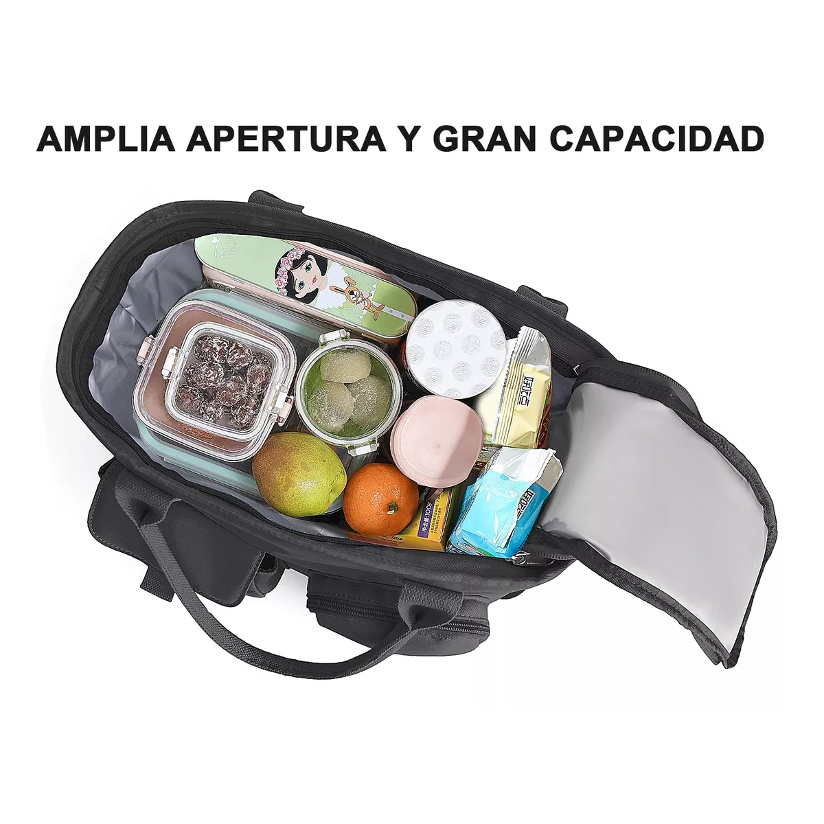 Foto 4 pulgar | Lonchera Térmica Eo Safe Imports Negra
