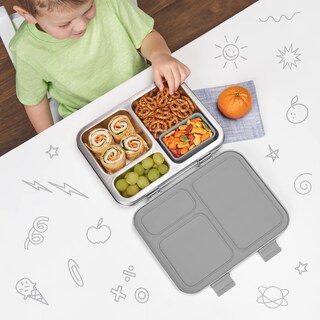 Foto 3 | Fiambrera Bentgo Kids De Acero Inoxidable Resistente A Fugas, Plateada - Venta Internacional.