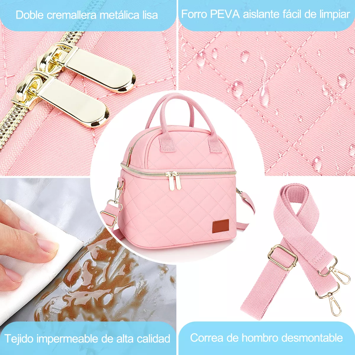 Foto 4 | Lonchera Térmica Eo Safe Imports Esi-15241 Rosa