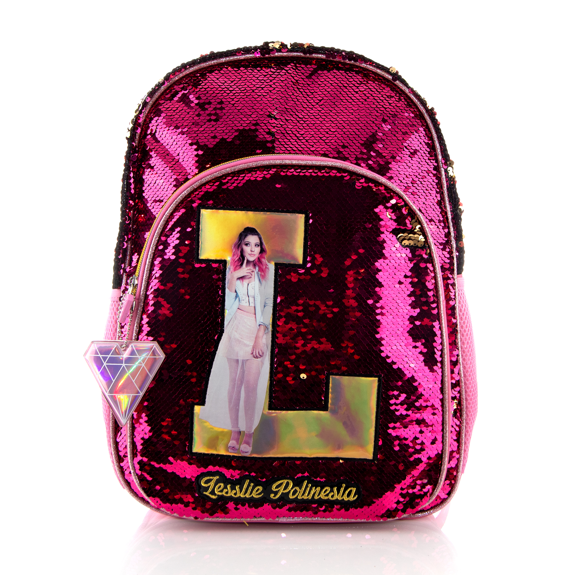 Mochila Lesslie Los Polinesios Lentejuela Reversible