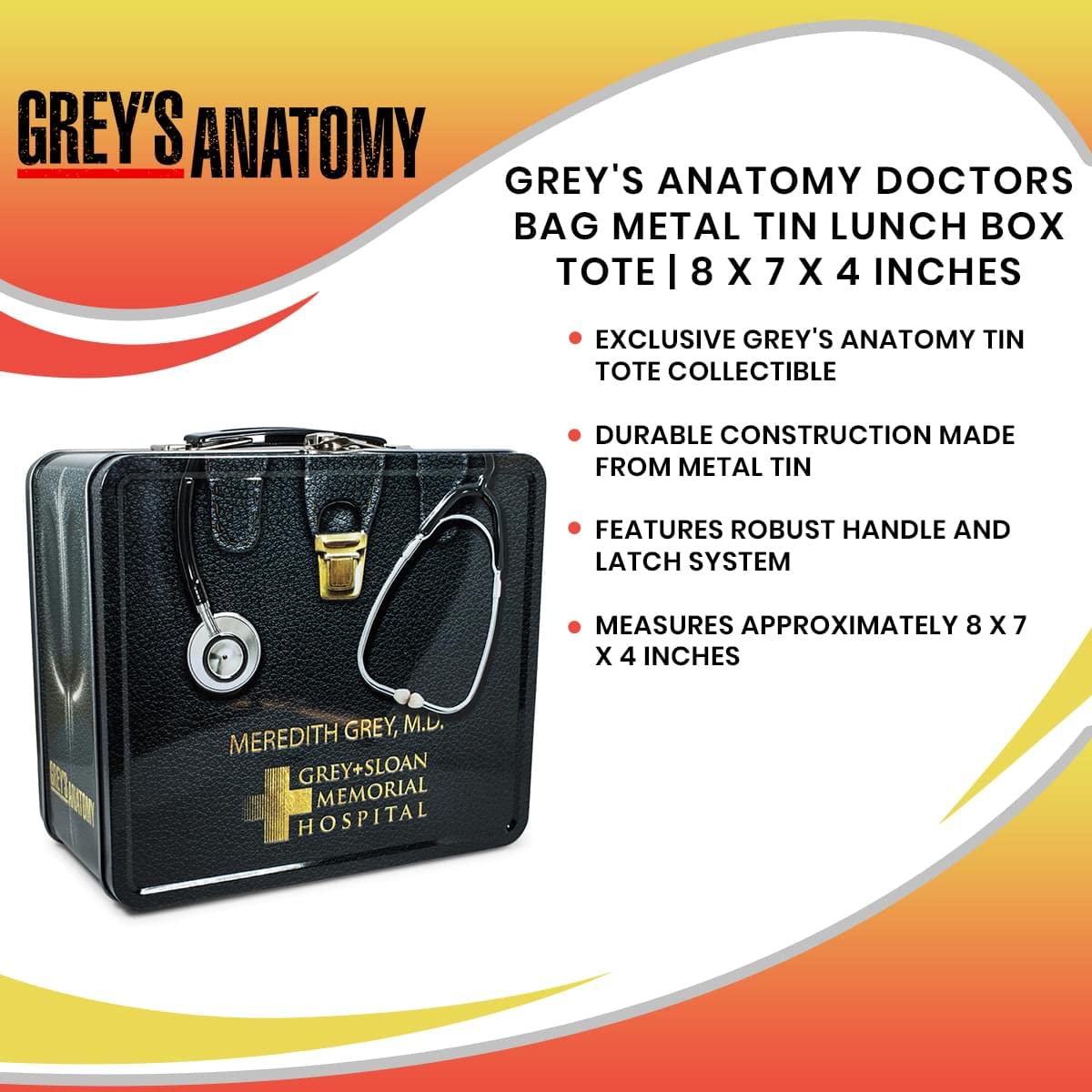Foto 8 pulgar | Lonchera Toynk Grey's Anatomy Doctors, Bolsa Metálica - Venta Internacional.