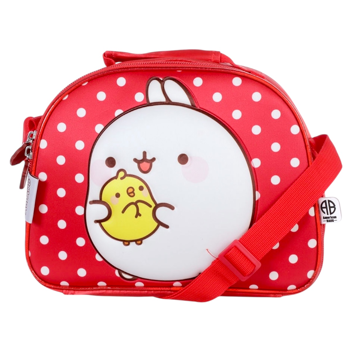 Lonchera Escolar Térmica Primaria Licencia Molang Color Rojo