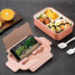 Foto 2 | Box Lunch Con Topper Y Cubiertos Capacidad 1100ml+lunchbolsa Eo Safe Imports Esi-11419-1 Rosa