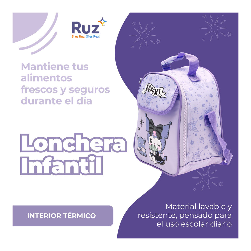 Foto 5 pulgar | Lonchera Infantil Sanrio Kuromi 4 L