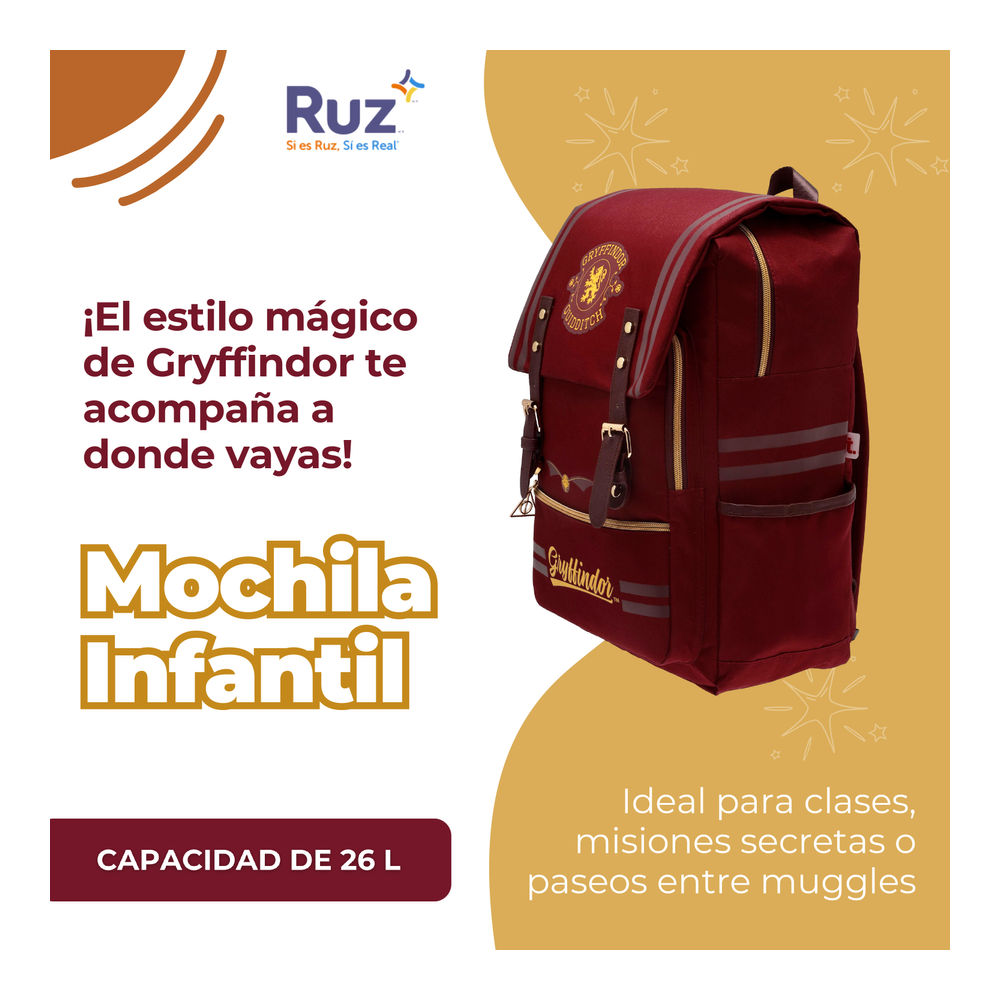 Foto 5 pulgar | Mochila Juvenil Warner Bros Harry Potter 26 L
