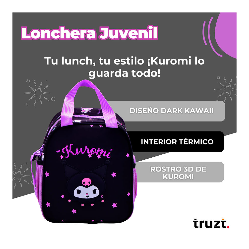Foto 3 | Lonchera Juvenil Sanrio Kuromi 4 L