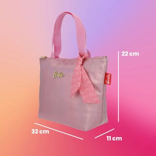 Foto 5 | Lonchera Casual Barbie Rosa Brillante Cute Moñito Reforzada