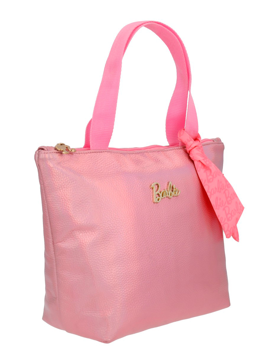 Foto 7 pulgar | Lonchera Casual Barbie Rosa Brillante Cute Moñito Reforzada